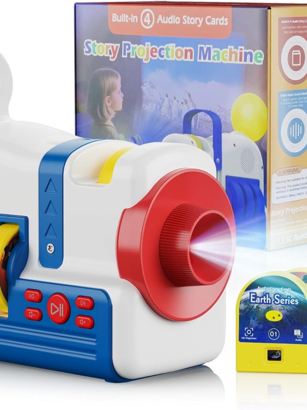 Kids Story Projector 32 Stories 2-in-1 Night Light Audio Narration(1 Pack)